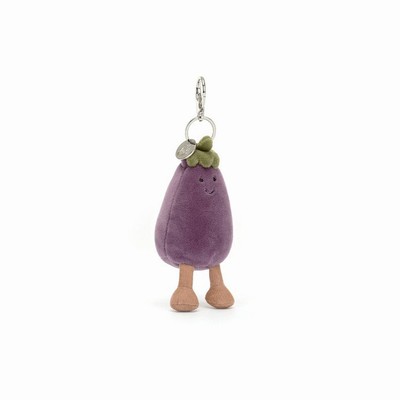 Jellycat Vivacious Vegetable Aubergine Dije Para Bolso | ZPOD-50974